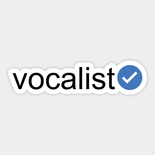 Verified Vocalist (Black Text) Sticker